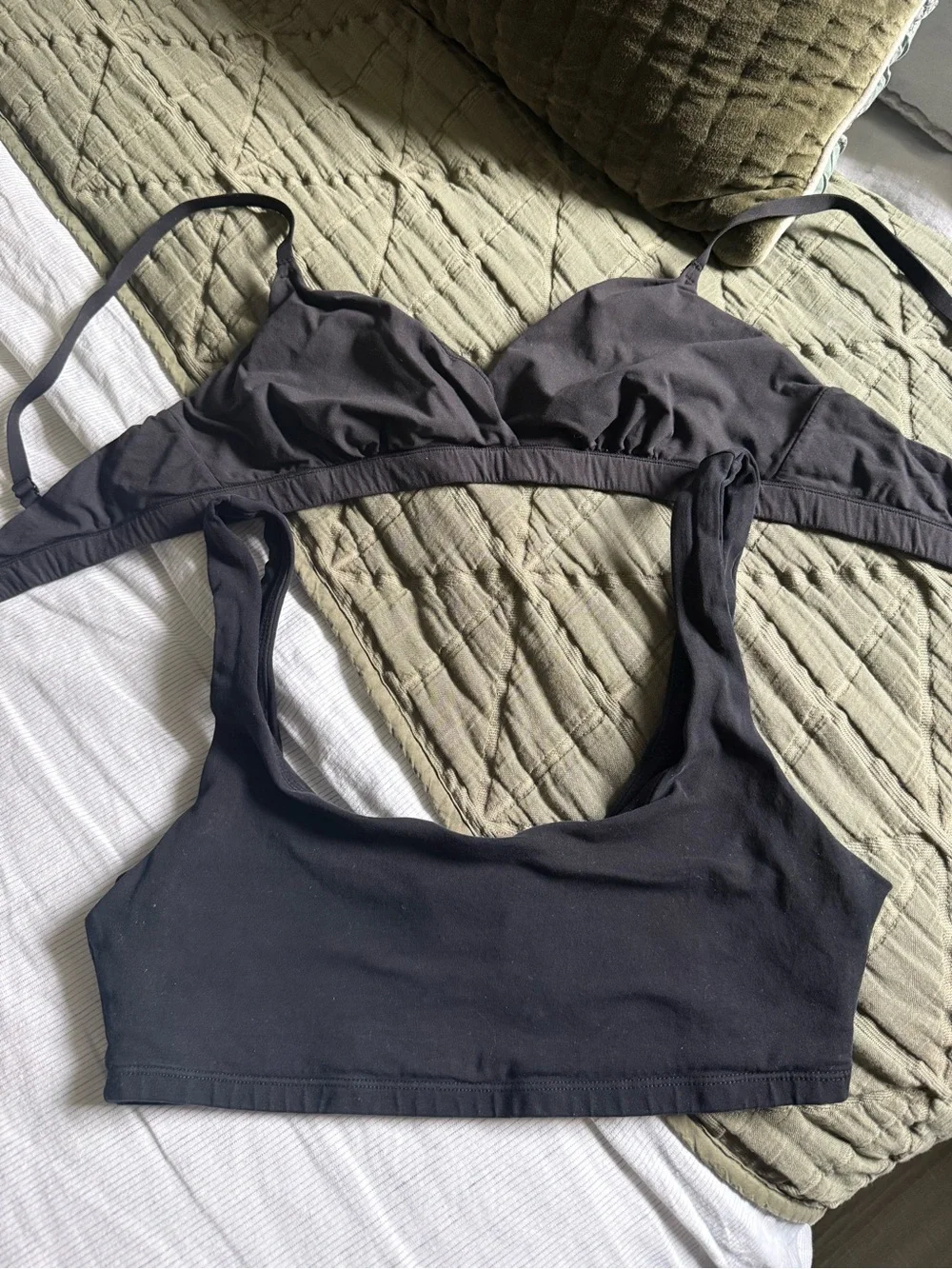 SKIMS Black Bralette & Aritzia Bralette - Picture 2 of 6